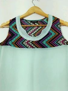 Multicolour Printed Sleeveless Top (Women)