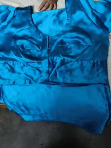 Blue Saree  Material