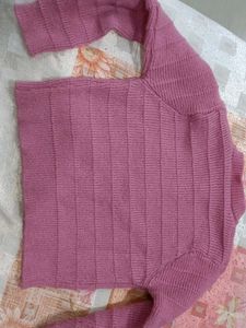 Pink Knit Cardigan