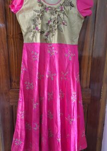 Pink Embroidered Anarkali Dress