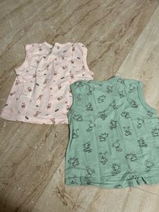 zero Baby Sleeveless Shirts - 2 Pack 12-18month