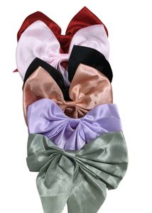 Satin Hair Bow Clips Set Of 6