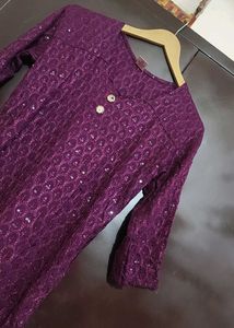 Elegant Purple Kurta for 32 Bust