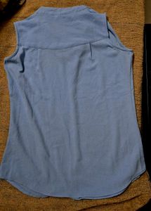 Blue Sleeveless Top
