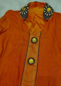 Orange Chiffon Kurti