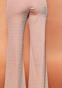Pink Solid Bootcut Trouser