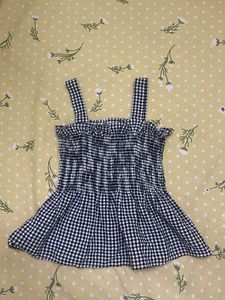 Gingham Smocked Tank Top