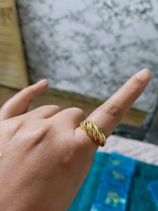 croissant💍 Gold Twisted Rope Rin