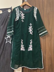 Emerald Green Embroidered Kurta