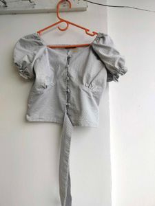 Grey Crop Top