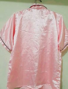Pink Satin Shirt