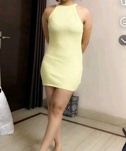 Yellow Bodycon Mini Dress