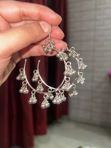 Silver Loop Hook Earrings