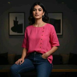 🛍️Pink Button-Down Top⭐⭐⭐⭐⭐