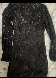Sparkling Black Sequin Party Dress