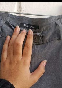 Gray Wide Leg Trousers
