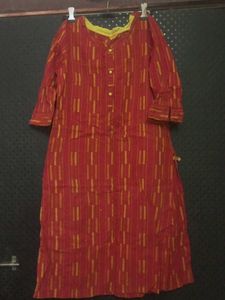 Red Striped Kurta