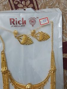 New Gold-Plated Necklace Aaram  &amp; Earrings Set