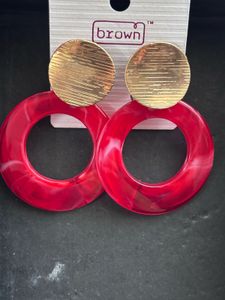 Red & Gold Statement Earrings