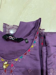 💜 Purple Party Wear Embroidered Suit 💜
