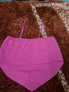 Pink Knitted Tank Top