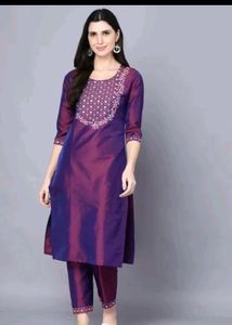 Purple Kurta Set