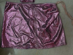 Pink Snakeskin Bikini Set