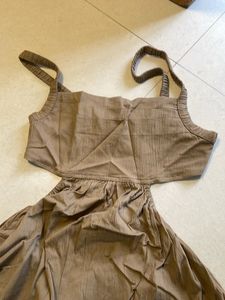 Beige Backless Dress