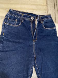 Dark Blue Straight Leg Jeans