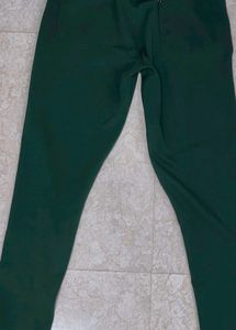 Green Mens Track Pants With Gym Supporter Free