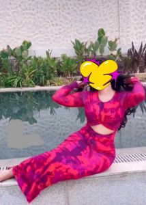 Tie-Dye Cutout Bodycon Dress