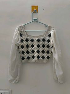 Crochet Diamond Crop Top