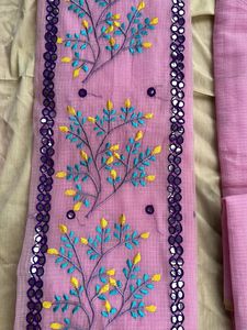 Pure Kota Doria Partywear Suit