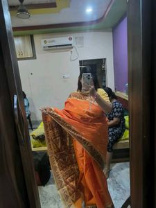 Elegant Orange Ethnic Saree
