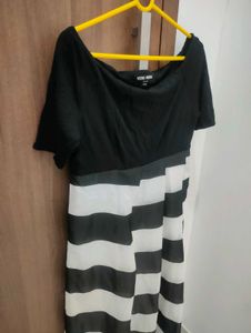 Black &amp; White Striped Dress