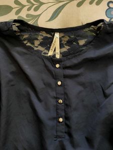 Elegant Navy Blue Blouse