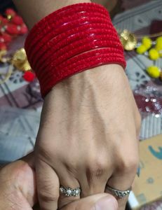 Red Velvet Bangles Glass Bangle