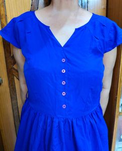 Royal Blue Fit & Flare Dress