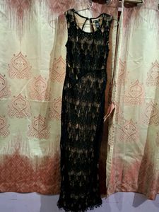 Black Lace Maxi Dress