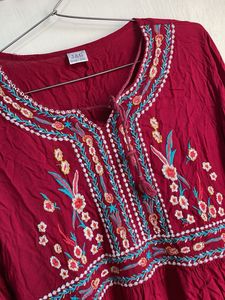 Embroidered Bohemian Tunic Dress/Kurta