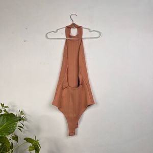Ribbed Halter Bodysuit