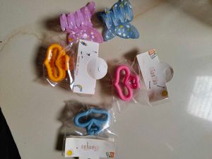 5pcs butterfly and heart shaped hair claw clips fo