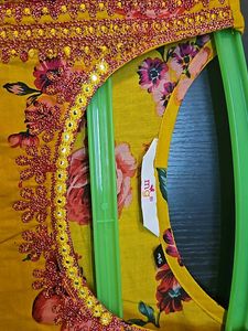 Yellow Floral Kurti
