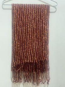 Striped Stole with Fringe