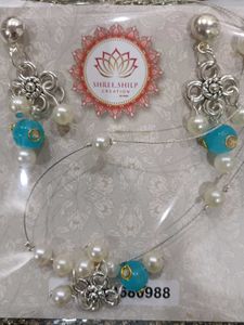 Silver invisible Necklace Set