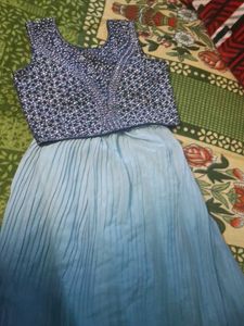 Blue Embellished Lehenga Choli