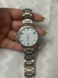 Ganeva Silver Wrist Watch Unisex