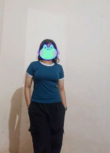 Retro Blue Ringer Tee