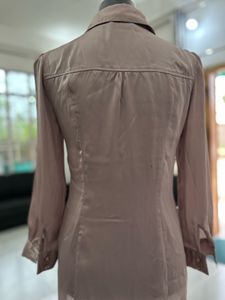 Ruffled Front Button Down