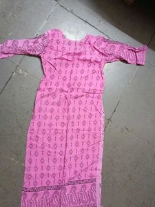 Pink Printed Kurta